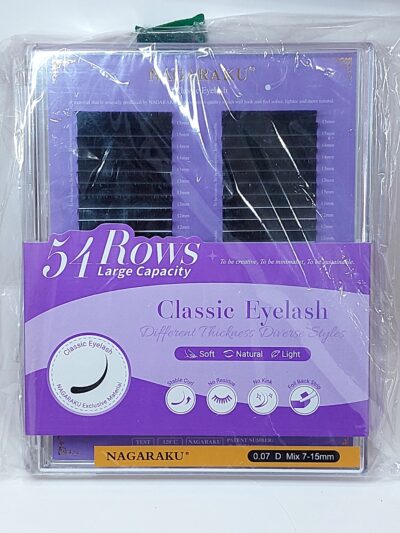 Pestañas pelo x pelo x54 filas 0.07D mix 7-15mm